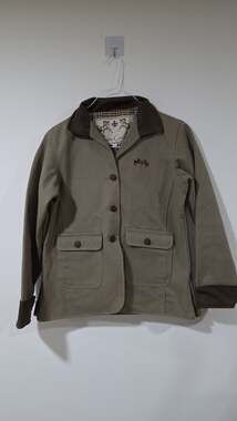 Equine Couture Cambridge Barn Jacket Khaki Chocolate Size M